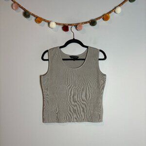 Ming Wang grey sleeveless sweater tank